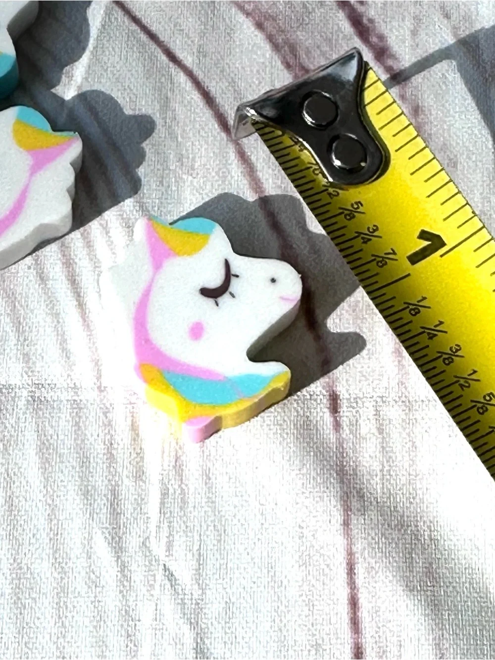 12 Rainbow Unicorn Pencil Set with Pastel Designs and Eraser Toppers